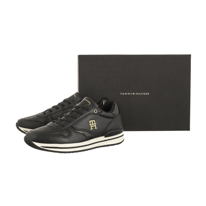 Tommy Hilfiger Monogram Low Cut Lace-Up Sneaker T3A9-32994-1355 999 Black (TH838-a) sports Shoes