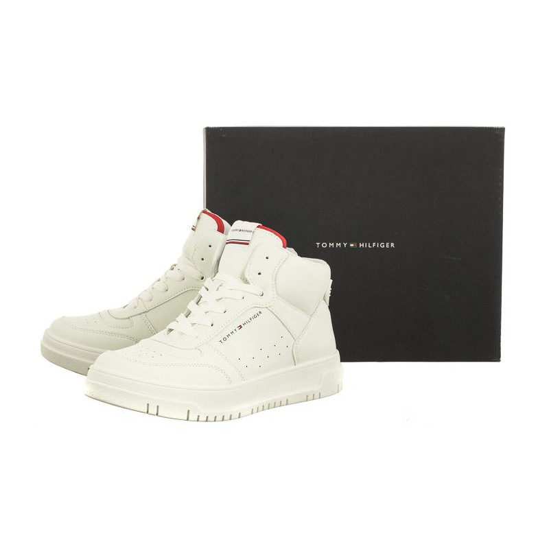 Tommy Hilfiger High Top Lace-Up Sneaker T3X9-33122-1355 530 Off White (TH842-a) sports Shoes