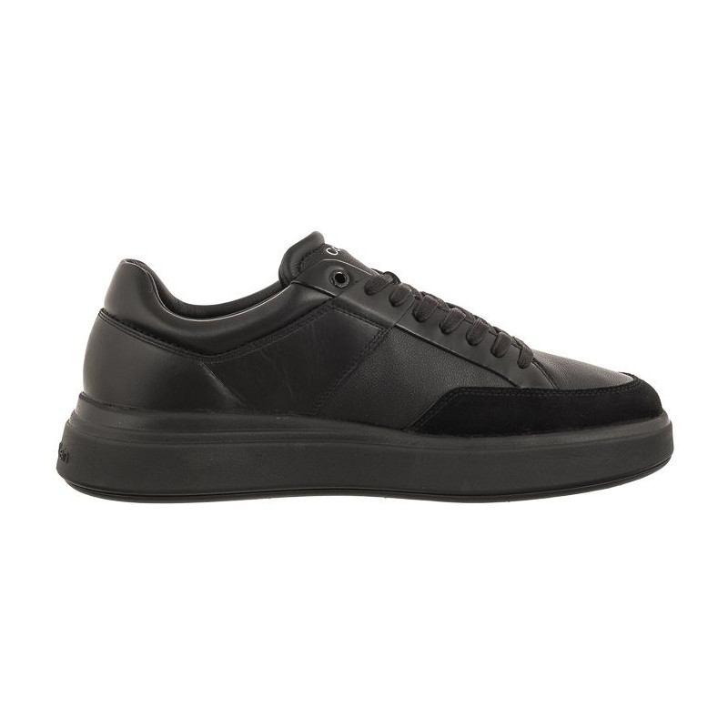 Calvin Klein Low Top Lace Up Lth Triple Black HM0HM01047 0GJ (CK313-a) sports shoes