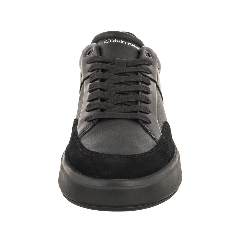 Calvin Klein Low Top Lace Up Lth Triple Black HM0HM01047 0GJ (CK313-a) sports shoes