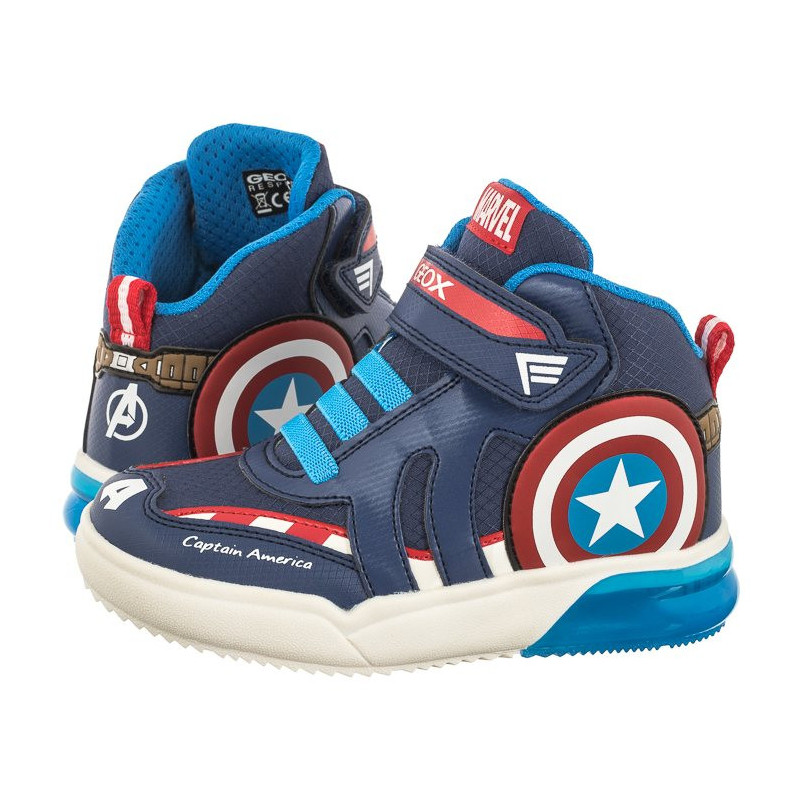 Geox J Grayjay B. C Marvel Avengers Navy/Red J369YC 0FU50 C0735 (GE115-a) sports shoes