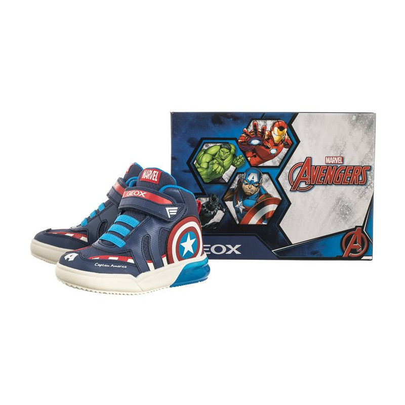 Geox J Grayjay B. C Marvel Avengers Navy/Red J369YC 0FU50 C0735 (GE115-a) sports shoes