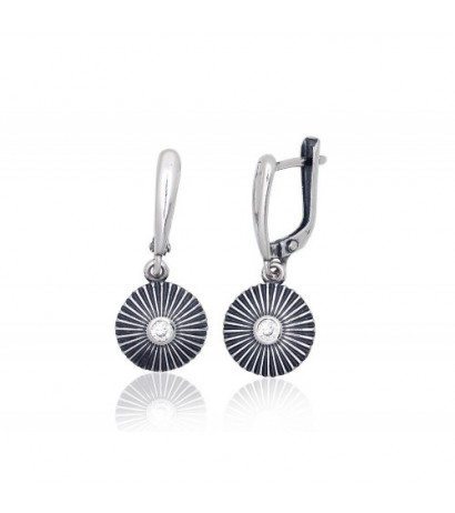 Silver earrings with...