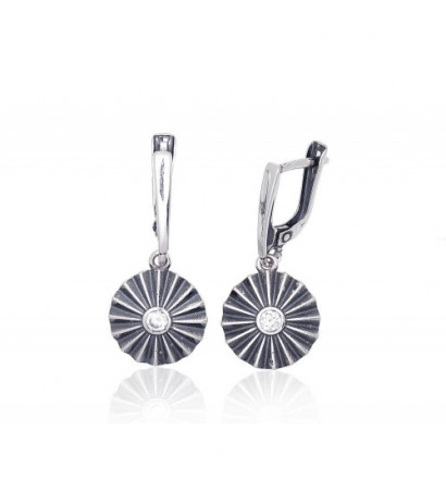 Silver earrings with...