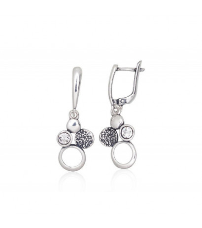 Silver earrings with...