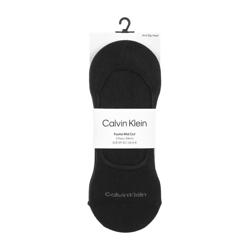 Calvin Klein Footie Mid Cut Black 701218708 001  (CK319-a) socks