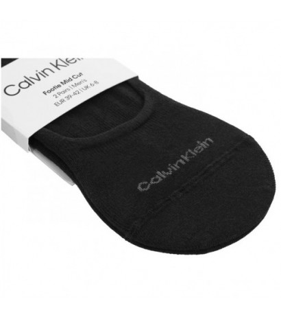 Calvin Klein Footie Mid Cut Black 701218708 001  (CK319-a) socks