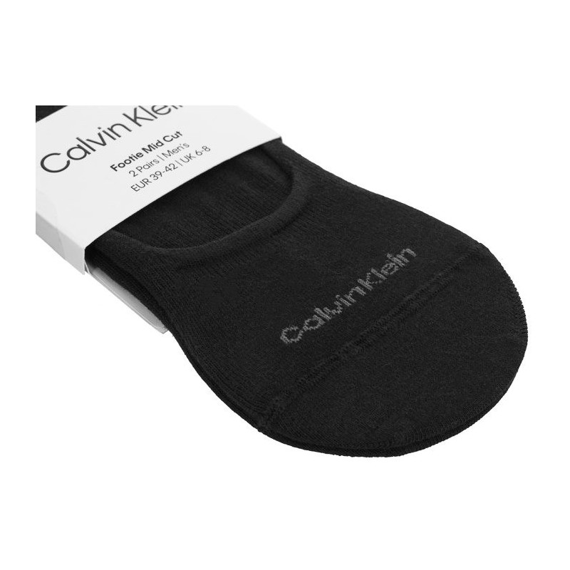 Calvin Klein Footie Mid Cut Black 701218708 001  (CK319-a) socks