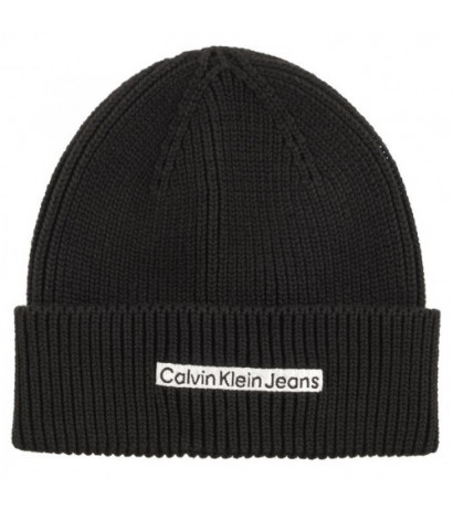 Calvin Klein Institutional Patch Beanie Black K50K509895 BDS (CK338-a) cap