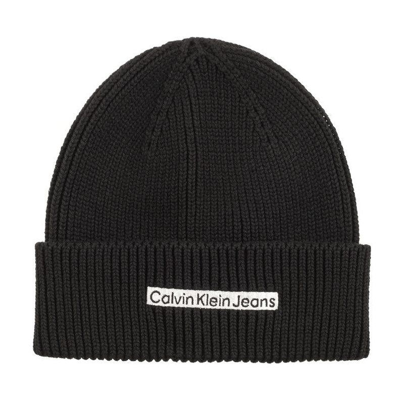 Calvin Klein Institutional Patch Beanie Black K50K509895 BDS (CK338-a) cap