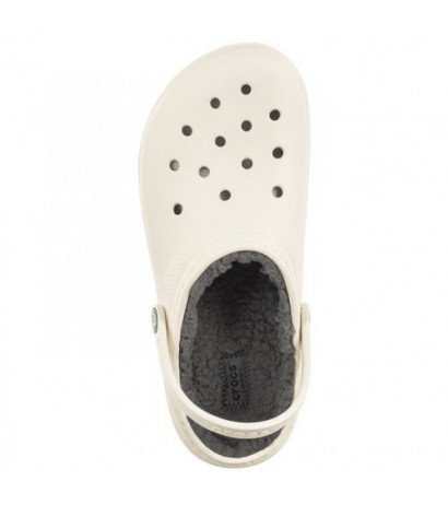 Crocs Classic Lined Clog K White/Grey 207010-10M (CR265-c) slippers