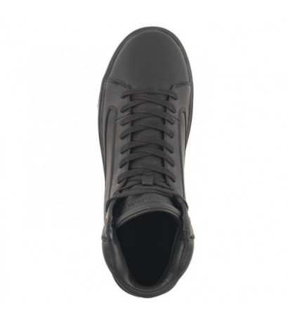 Calvin Klein High Top Lace Up Inv Stitch Triple Black HM0HM01164 0GJ (CK352-a) sports shoes