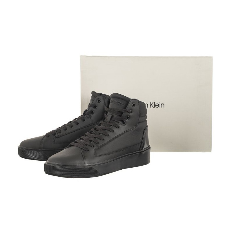 Calvin Klein High Top Lace Up Inv Stitch Triple Black HM0HM01164 0GJ (CK352-a) sports shoes