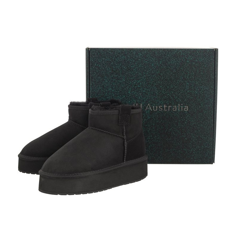 EMU Australia Foy Flatform Micro Black W13073 (EM470-b) shoes