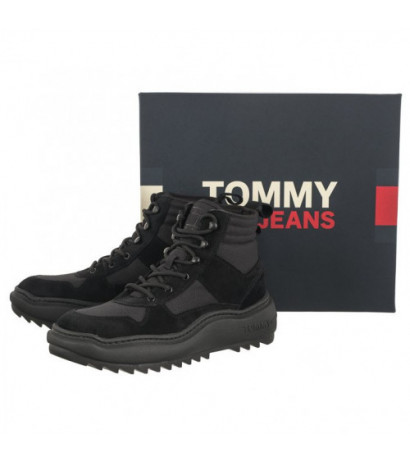 Tommy Hilfiger Tjm Mix Material Boot Black EM0EM01245 BDS  (TH864-a) boots