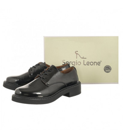 Sergio Leone Czarne Lakierowane BT 194 (SL490-a) shoes