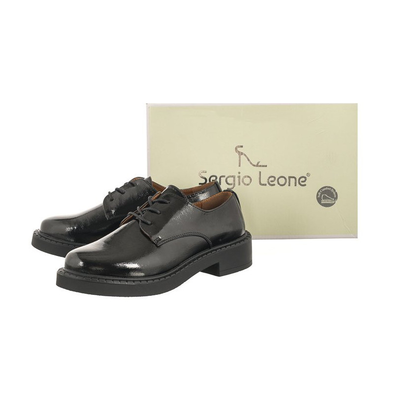 Sergio Leone Czarne Lakierowane BT 194 (SL490-a) shoes