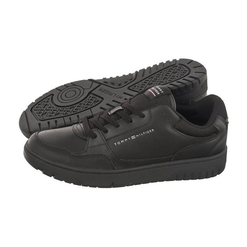 Tommy Hilfiger TH Basket Core Leather Black FM0FM04727 BDS (TH865-a) sports shoes