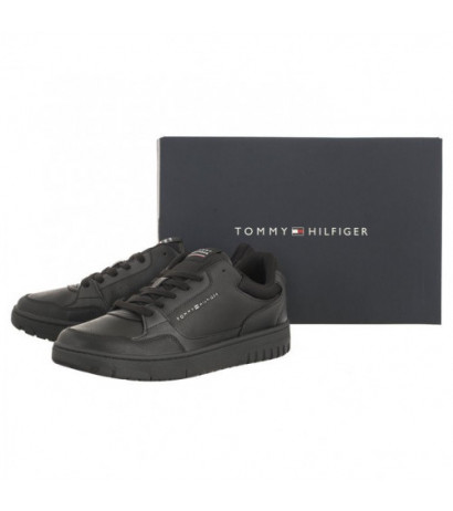 Tommy Hilfiger TH Basket Core Leather Black FM0FM04727 BDS (TH865-a) sports shoes