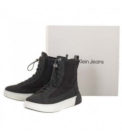 Calvin Klein High Top Lace-up Sneaker V3X9-80733-1464 999 Black (CK354-a) shoes