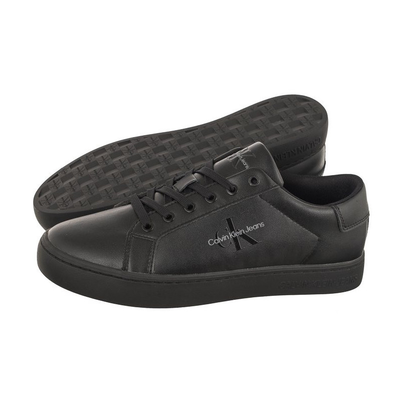 Calvin Klein Classic Cupsole Laceup Low Lth Triple Black YM0YM00491 0GT (CK363-a) sports shoes