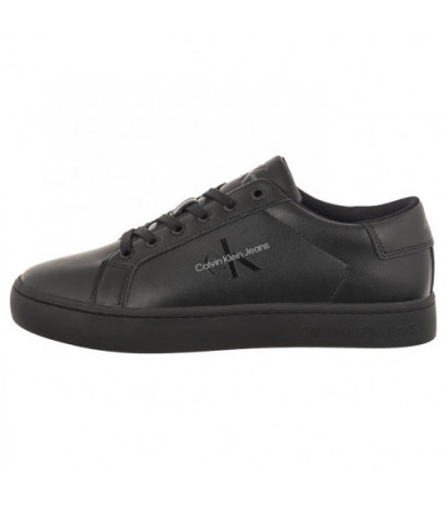 Calvin Klein Classic Cupsole Laceup Low Lth Triple Black YM0YM00491 0GT (CK363-a) sports shoes