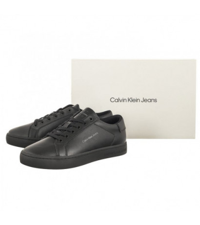 Calvin Klein Classic Cupsole Laceup Low Lth Triple Black YM0YM00491 0GT (CK363-a) sports shoes