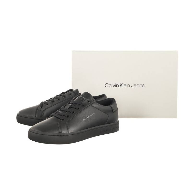 Calvin Klein Classic Cupsole Laceup Low Lth Triple Black YM0YM00491 0GT (CK363-a) sports shoes