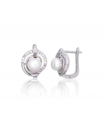 Silver earrings with...