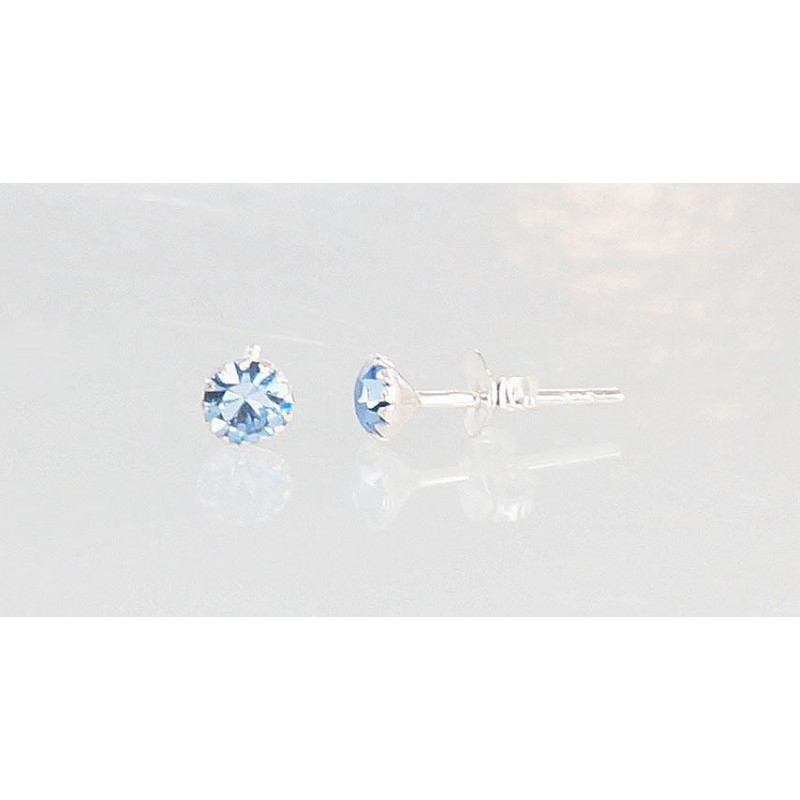 Silver stud earrings 2202664_CZ-LB, Silver 925°, Zirkons