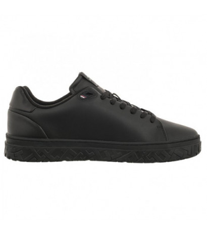 Tommy Hilfiger Court Thick Cupsole Leather Triple Black FM0FM04830 0GQ (TH930-a) sports shoes