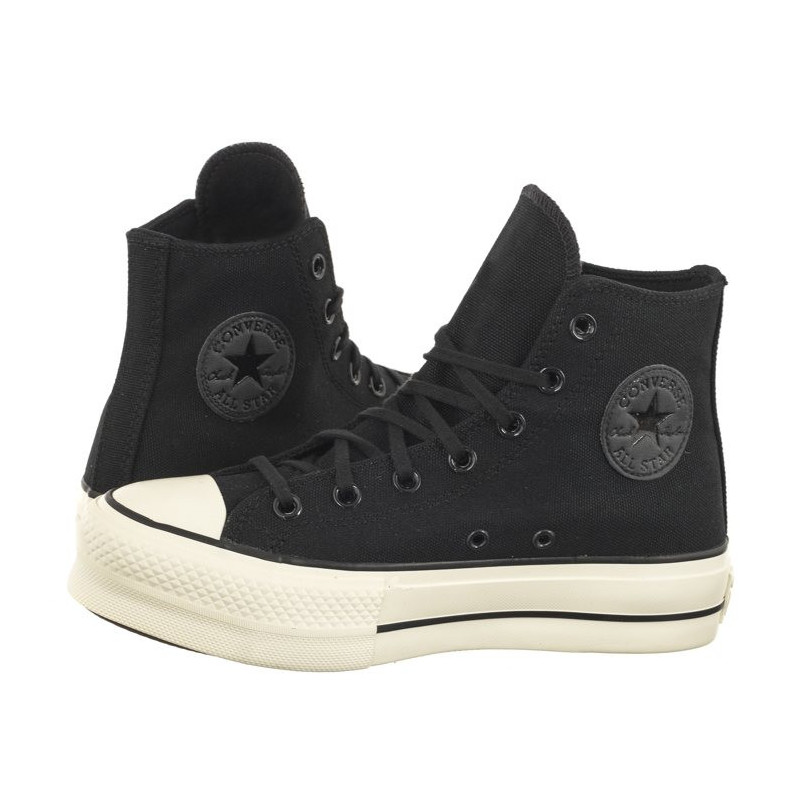 Converse CTAS Lift Hi Black/Black/Egret A05142C (CO643-a) shoes