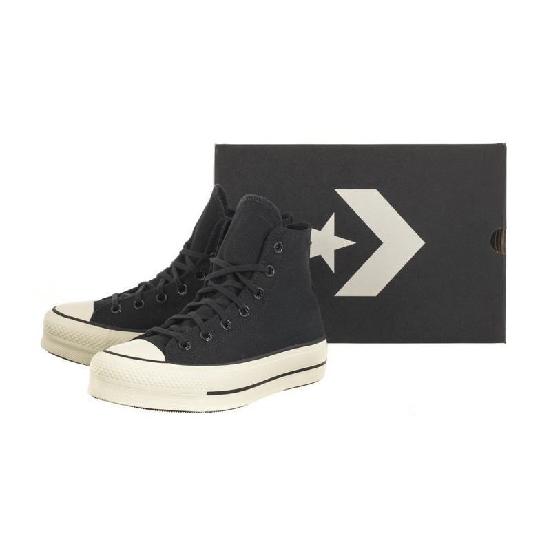 Converse CTAS Lift Hi Black/Black/Egret A05142C (CO643-a) shoes