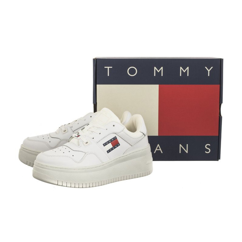 Tommy Hilfiger Tjw Retro Basket Flatform Ess White EN0EN02506 YBS (TH953-a) sports Shoes