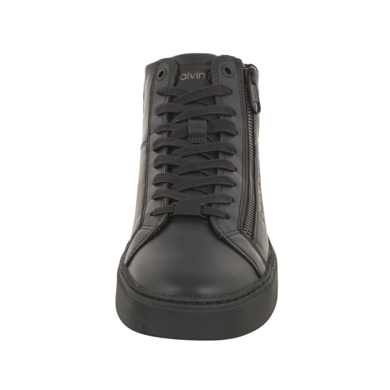 Calvin Klein High Top Lace Up W/Zip Rubb Triple Black HM0HM01269 0GJ (CK401-a) sports shoes