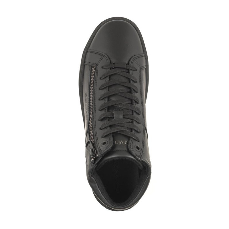 Calvin Klein High Top Lace Up W/Zip Rubb Triple Black HM0HM01269 0GJ (CK401-a) sports shoes