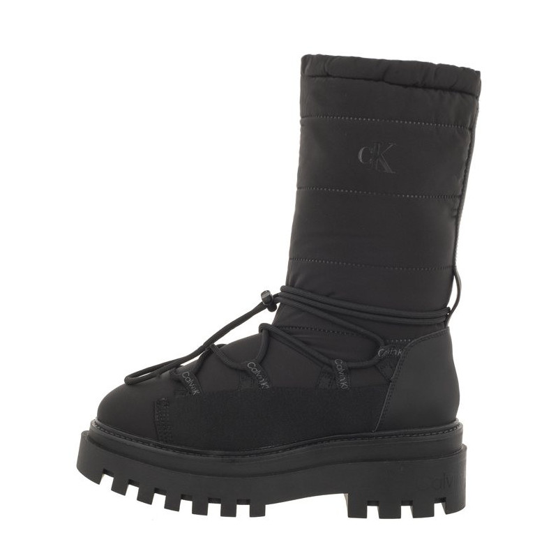 Calvin Klein Flatform Snow Boot Nylon Wn Triple Black YW0YW01146 0GT (CK399-a) boots