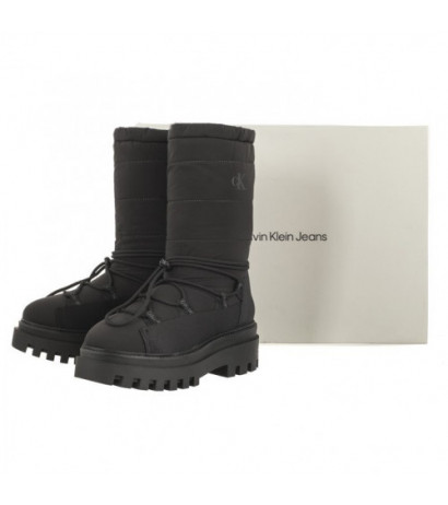 Calvin Klein Flatform Snow Boot Nylon Wn Triple Black YW0YW01146 0GT (CK399-a) boots