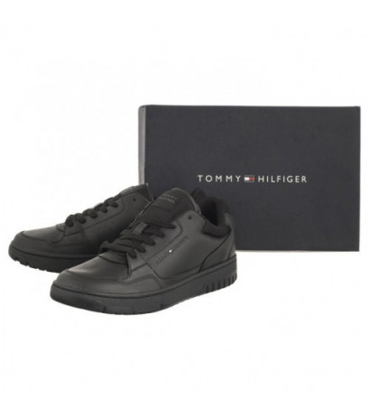 Tommy Hilfiger TH Basket Core Leather Ess Black FM0FM05040 BDS  (TH959-a) sports shoes