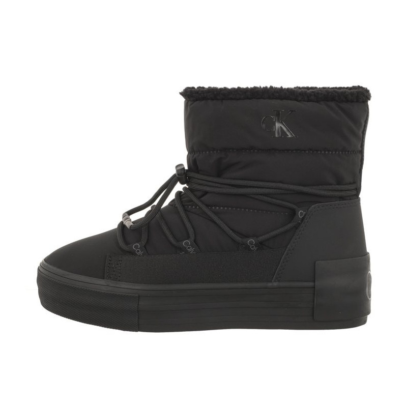 Calvin Klein Bold Vulc Flatf Snow Boot Wn Triple Black YW0YW01181 0GT (CK402-a) shoes