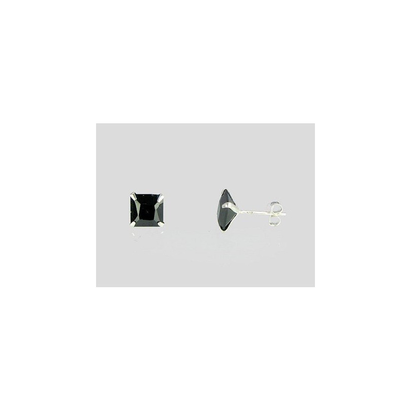 Silver stud earrings 2202631_CZ-BK, Silver 925°, Zirkons