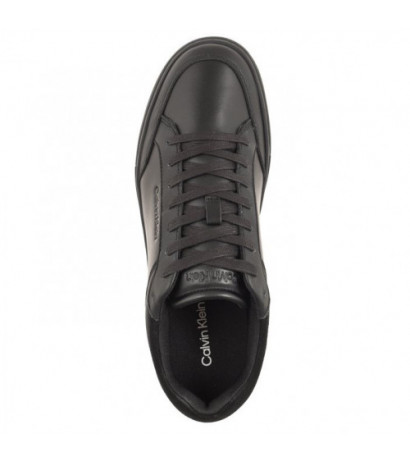 Calvin Klein Low Top Lace Up Lth Triple Black HM0HM01455 0GJ (CK416-a) sports shoes