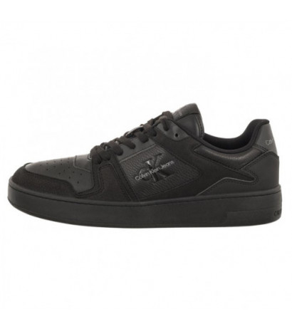 Calvin Klein Basket Cupsole Low Lth Ml Fad Triple Black YM0YM00884 0GT (CK417-a) sports shoes