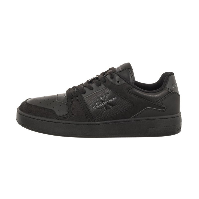 Calvin Klein Basket Cupsole Low Lth Ml Fad Triple Black YM0YM00884 0GT (CK417-a) sports shoes