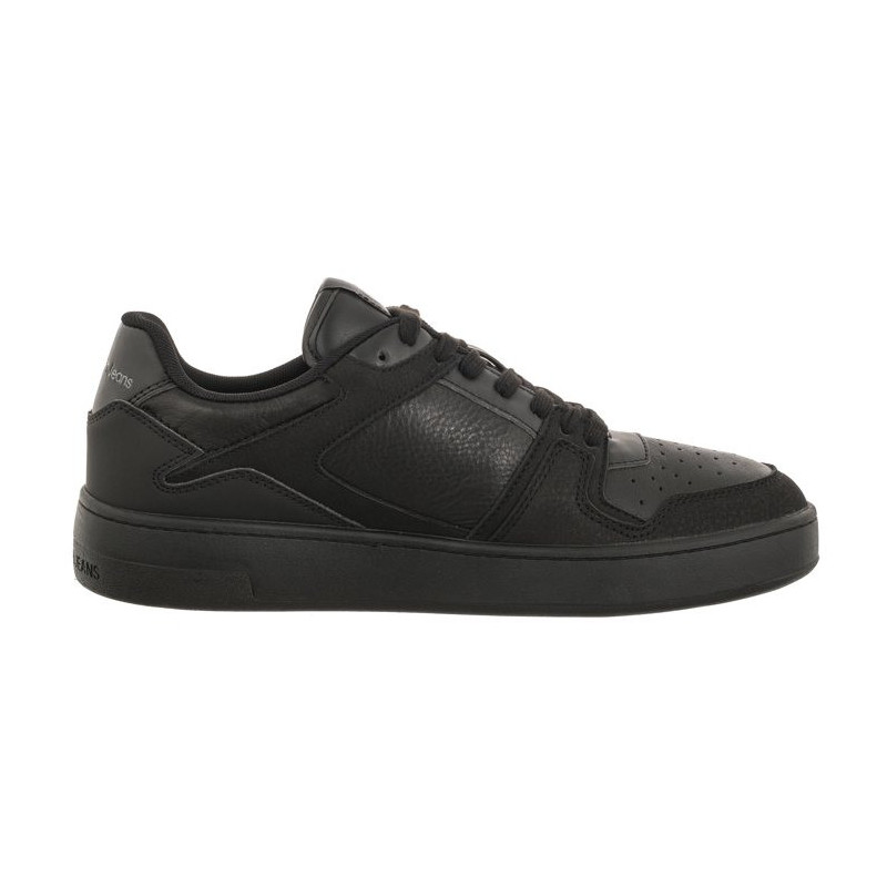 Calvin Klein Basket Cupsole Low Lth Ml Fad Triple Black YM0YM00884 0GT (CK417-a) sports shoes