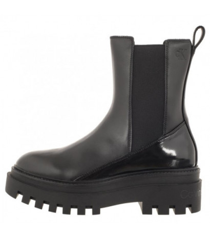 Calvin Klein Chunky Boot Chelsea Lth Mg Sat Triple Black YW0YW01286 0GT (CK413-b) shoes