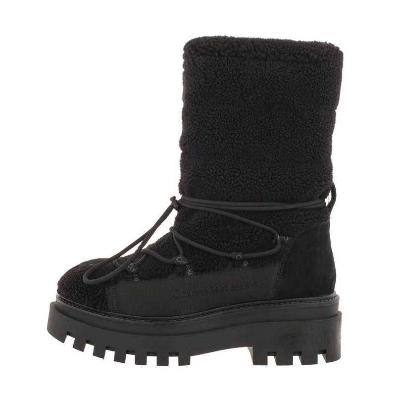 Calvin Klein Flatform Snow Boot Sherpa Wn Triple Black YW0YW01195 0GT (CK410-a) boots