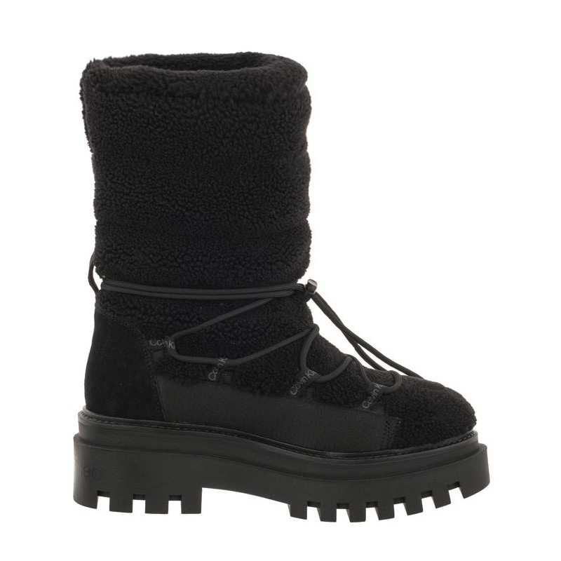 Calvin Klein Flatform Snow Boot Sherpa Wn Triple Black YW0YW01195 0GT (CK410-a) boots