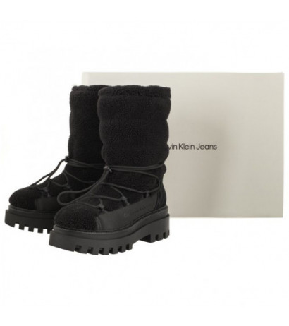 Calvin Klein Flatform Snow Boot Sherpa Wn Triple Black YW0YW01195 0GT (CK410-a) boots