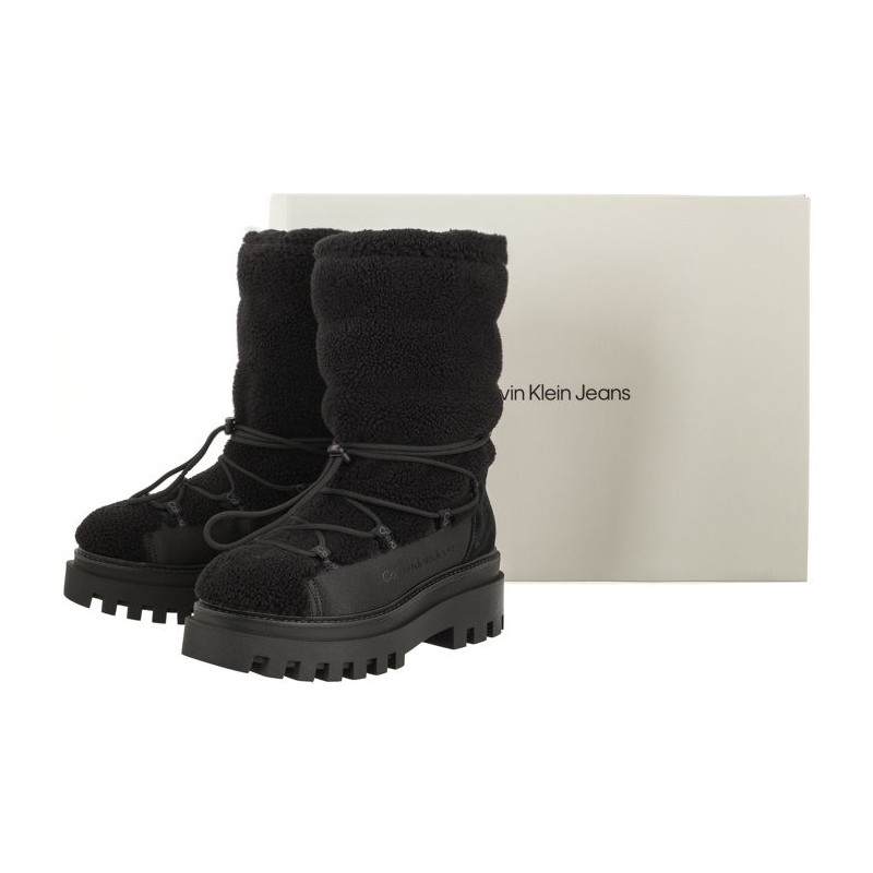 Calvin Klein Flatform Snow Boot Sherpa Wn Triple Black YW0YW01195 0GT (CK410-a) boots